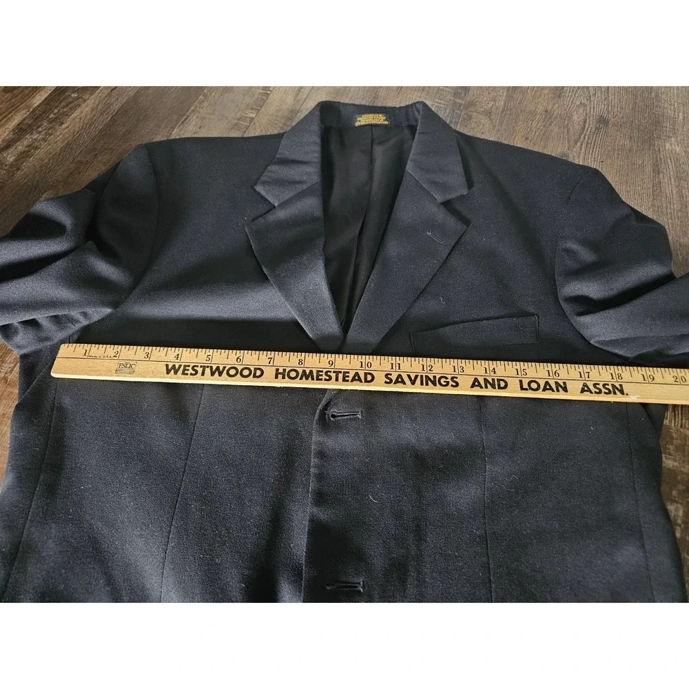 J Ferrar Suit Jacket Mens 38L (Long) Black 3 Button Classic Blazer Sports Coat